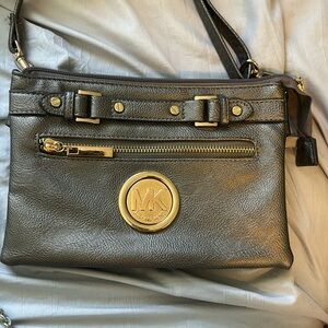Silver Michael Kors Cross Body Purse